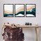 Stupell Industries Fluid Peach Swirl 3pc Floater Framed Canvas Wall Art Set Design by JJ Design House, LLC.